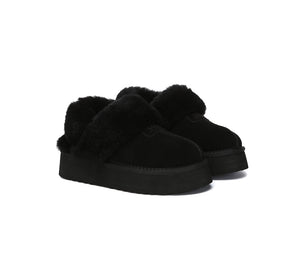 AUSTRALIAN SHEPHERD® UGG Slippers Women Removable Wool Strap Slingback Platform Suzie - UGG EXPRESS