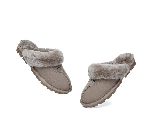 AUSTRALIAN SHEPHERD® UGG Slippers Double Face Sheepskin Wool Scuff Waffle UGG AUSTRALIAN SHEPHERD