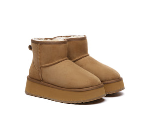 UGG Boots Sheepskin Wool Ankle Platform Thick Bottom Mini Classic