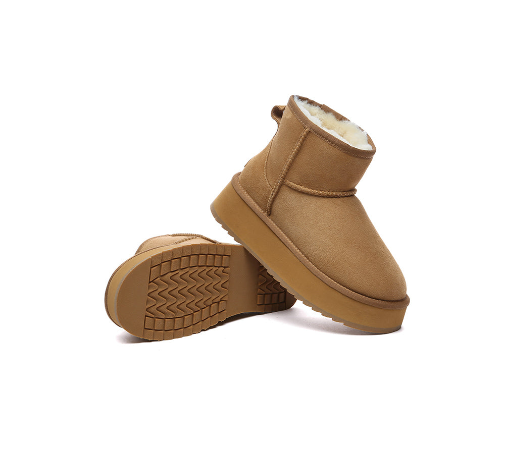 UGG Boots Sheepskin Wool Ankle Platform Thick Bottom Mini Classic