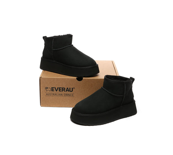 EVERAU?? UGG Boots Sheepskin Wool Ankle Ultra Mini Platform - UGG EXPRESS