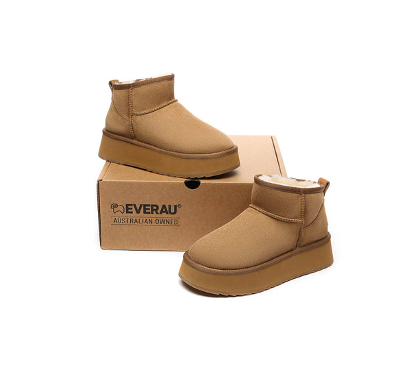 EVERAU?? UGG Boots Sheepskin Wool Ankle Ultra Mini Platform - UGG EXPRESS