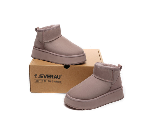 EVERAU?? UGG Boots Sheepskin Wool Ankle Ultra Mini Platform - UGG EXPRESS