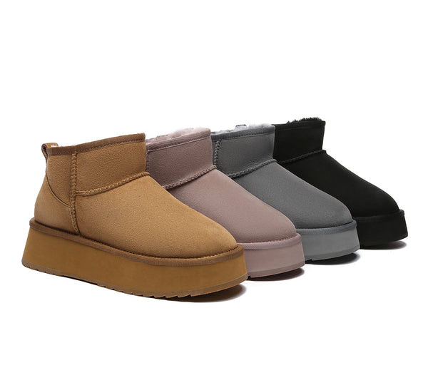 EVERAU?? UGG Boots Sheepskin Wool Ankle Ultra Mini Platform - UGG EXPRESS