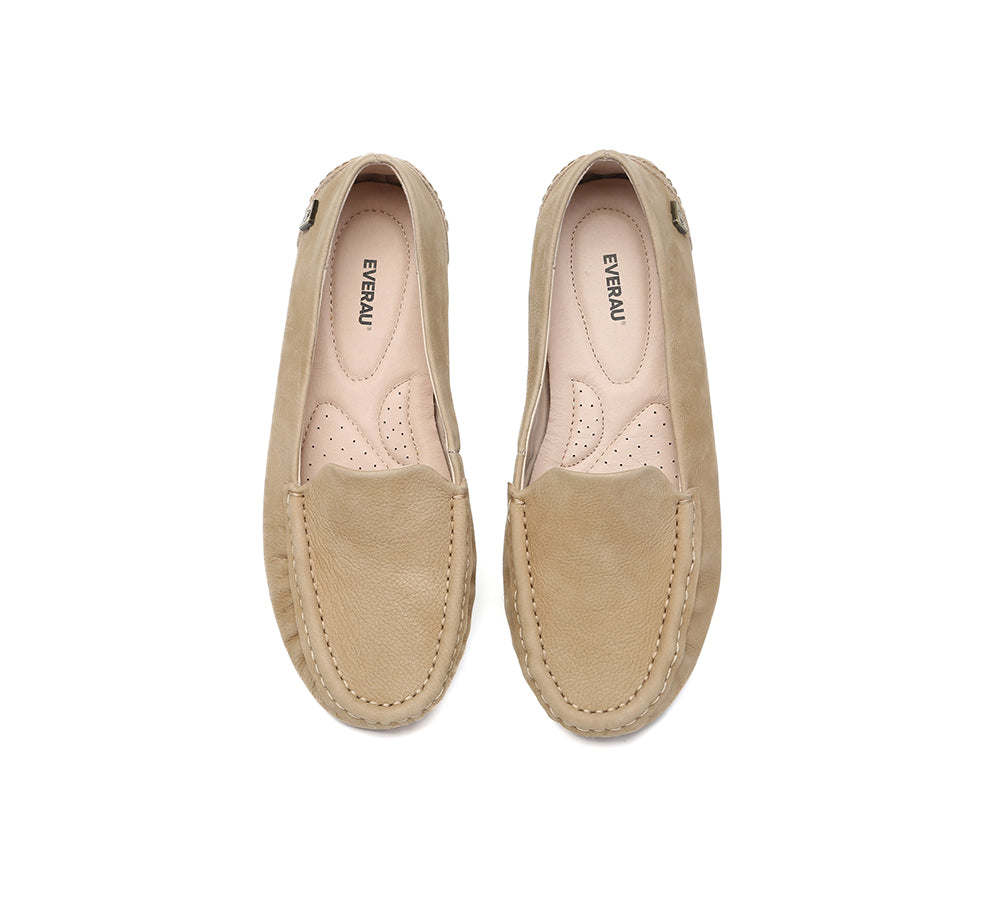 EVERAU® Women Suede Leather Moccasins Chic Soft Driving Loafers Morris EVERAU