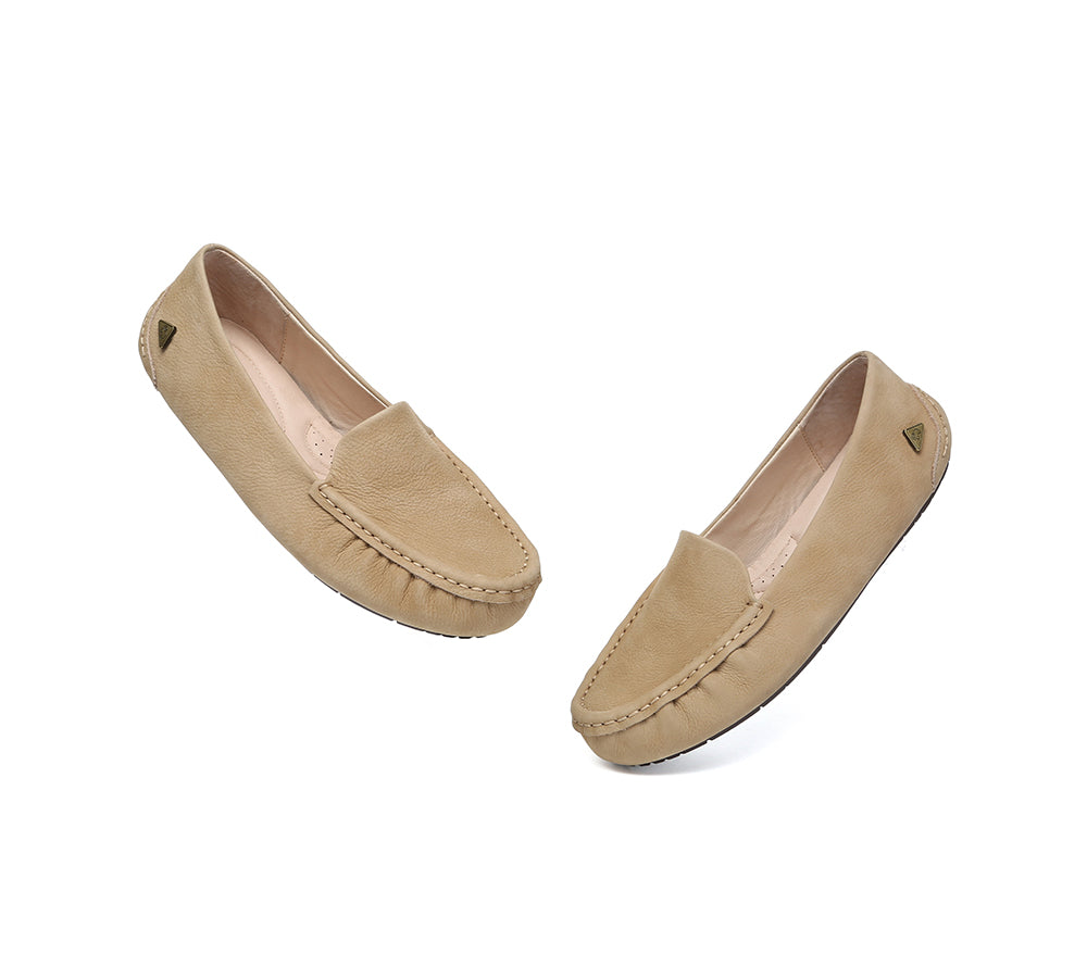 EVERAU® Women Suede Leather Moccasins Chic Soft Driving Loafers Morris EVERAU