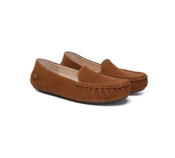 EVERAU® Women Suede Leather Moccasins Chic Soft Driving Loafers Morris EVERAU