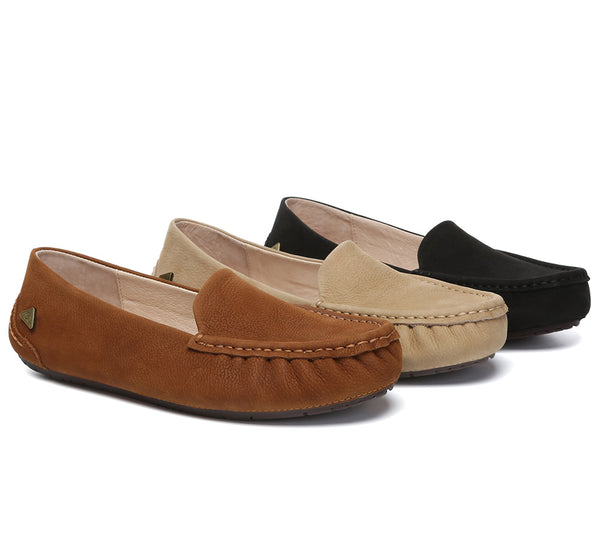 EVERAU® Women Suede Leather Moccasins Chic Soft Driving Loafers Morris EVERAU