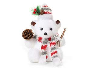 Christmas Snow White Bear Decor