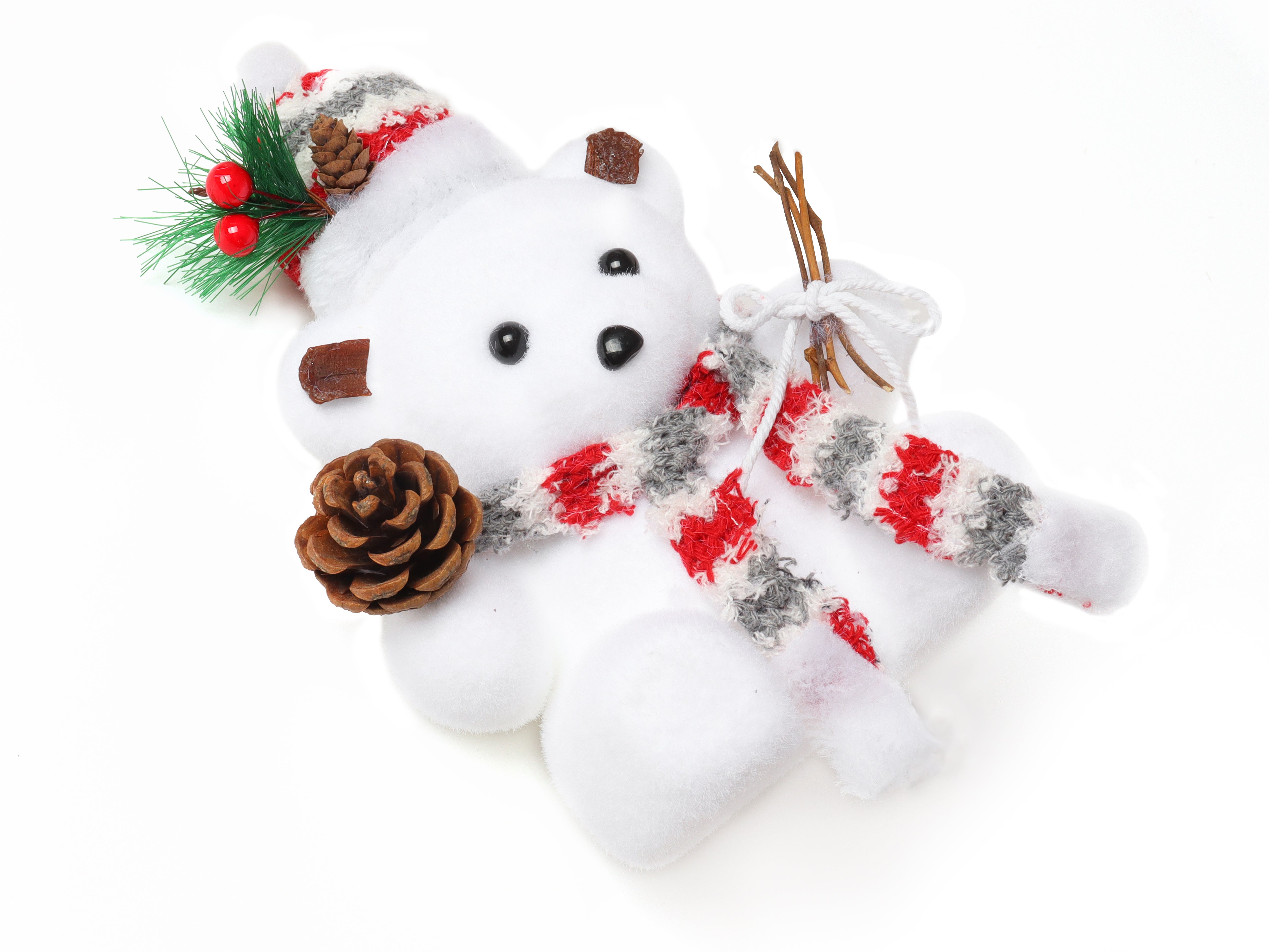 Christmas Snow White Bear Decor