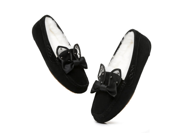 Casual Flats Women Wabbit Moccasin