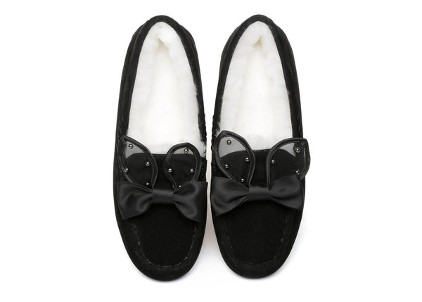 Casual Flats Women Wabbit Moccasin