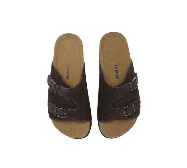 EVERAU?? Adjustable Strap Embossed Slip-on Summer Sandal Slides Alexis - UGG EXPRESS
