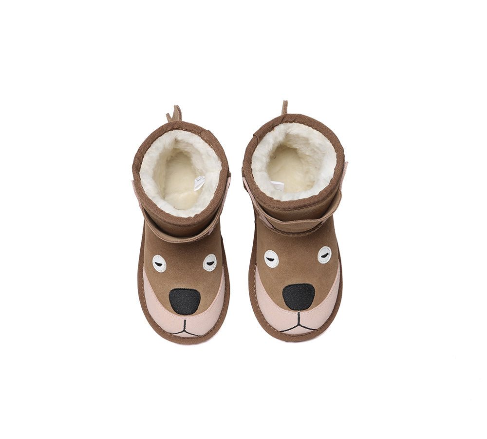 EVERAU® UGG Boots Kids Sheepskin Wool Kangaroo Kids Plus - UGG EXPRESS