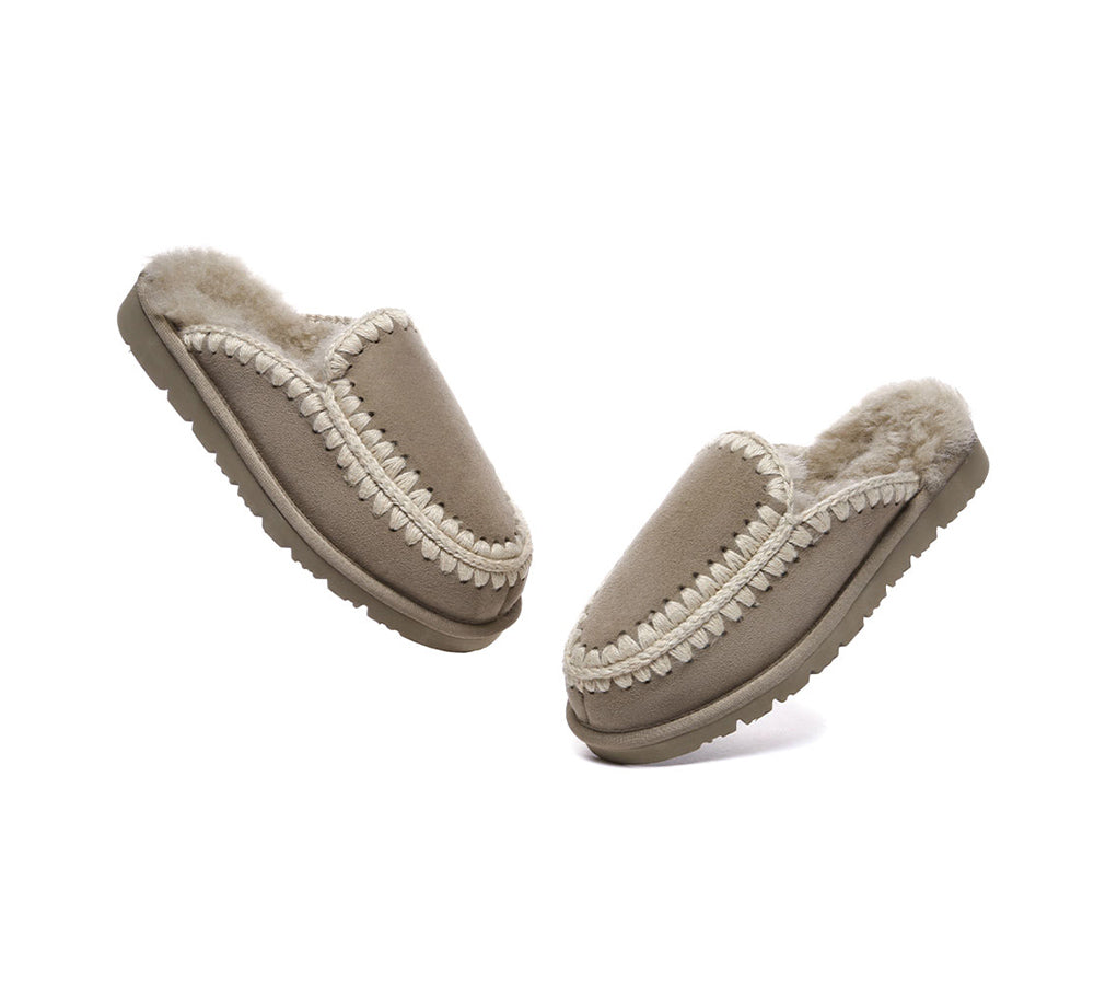 AUSTRALIAN SHEPHERD® UGG Slippers Women Sheepskin Wool Knitted Sophia - UGG EXPRESS