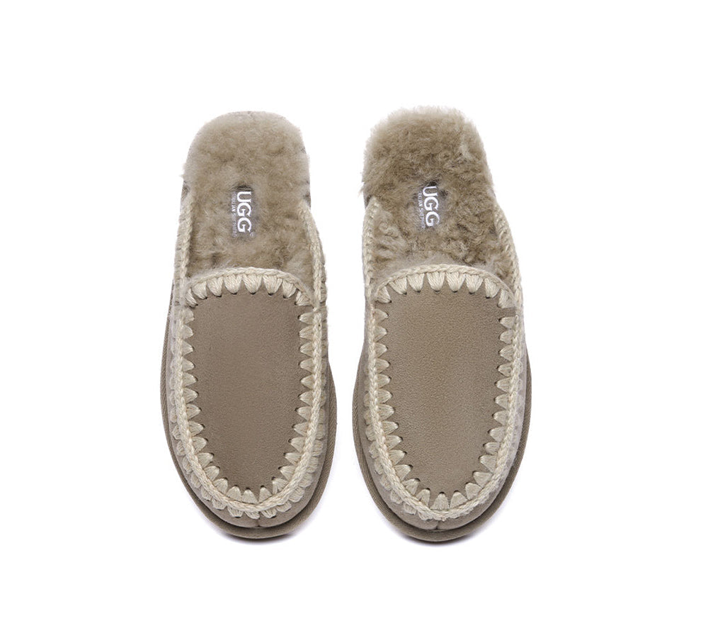 AUSTRALIAN SHEPHERD® UGG Slippers Women Sheepskin Wool Knitted Sophia - UGG EXPRESS