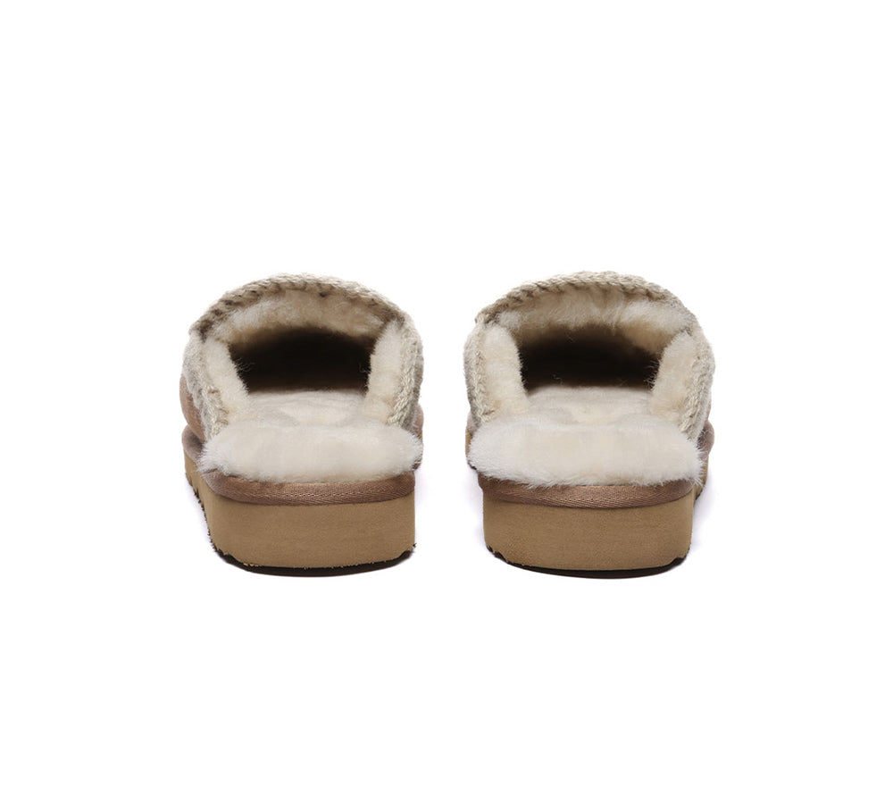 AUSTRALIAN SHEPHERD® UGG Slippers Women Sheepskin Wool Knitted Sophia - UGG EXPRESS