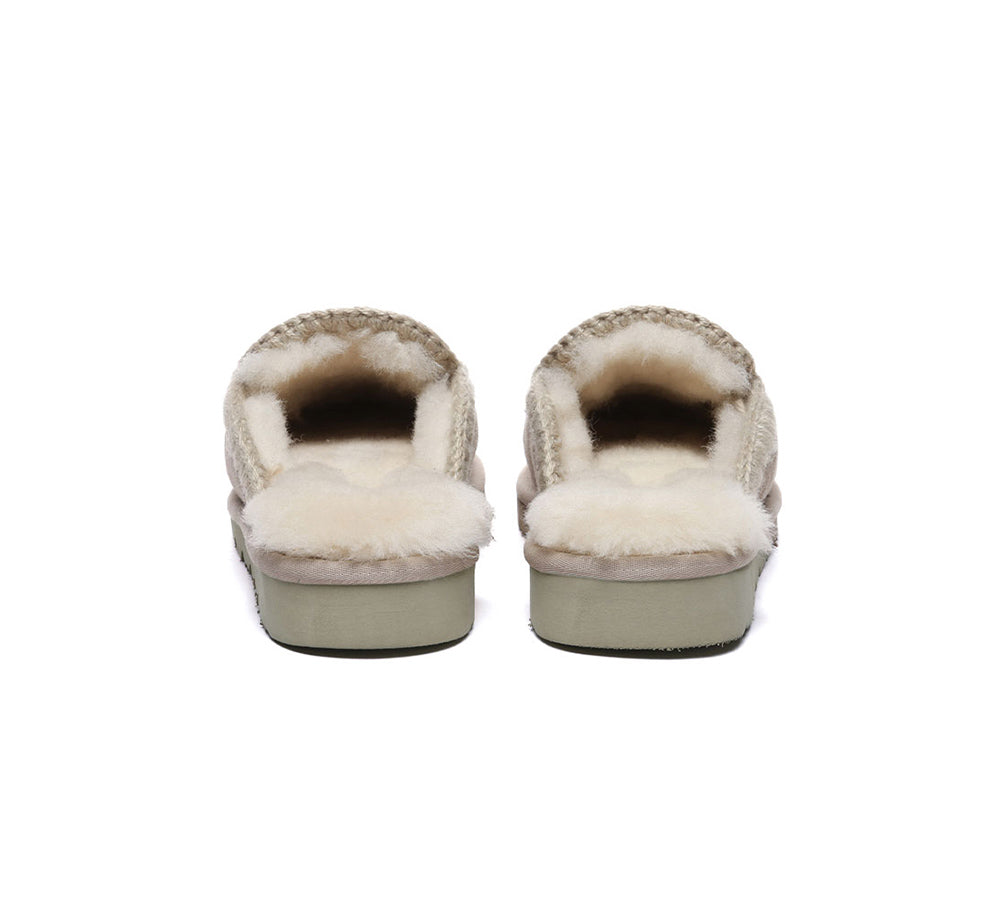 AUSTRALIAN SHEPHERD® UGG Slippers Women Sheepskin Wool Knitted Sophia - UGG EXPRESS