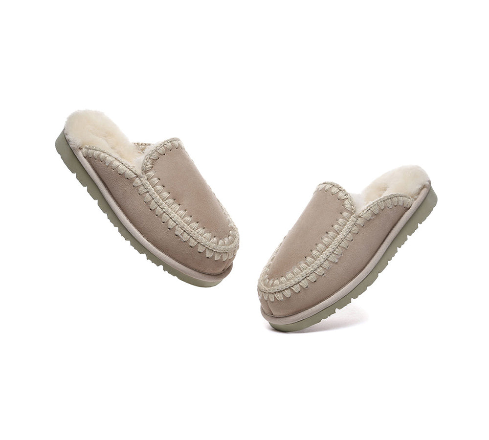 AUSTRALIAN SHEPHERD® UGG Slippers Women Sheepskin Wool Knitted Sophia - UGG EXPRESS