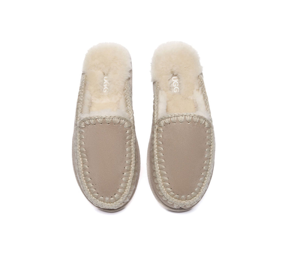 AUSTRALIAN SHEPHERD® UGG Slippers Women Sheepskin Wool Knitted Sophia - UGG EXPRESS