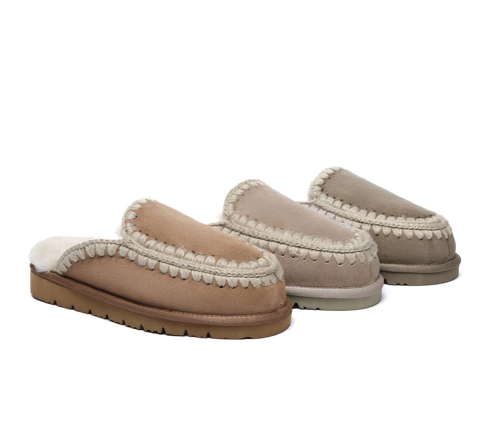 AUSTRALIAN SHEPHERD® UGG Slippers Women Sheepskin Wool Knitted Sophia - UGG EXPRESS