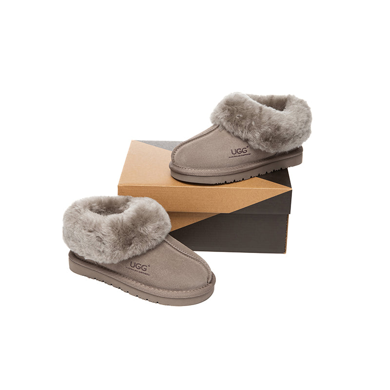 AUSTRALIAN SHEPHERD® UGG Slippers Kids Sheepskin Wool Ankle Homey - UGG EXPRESS