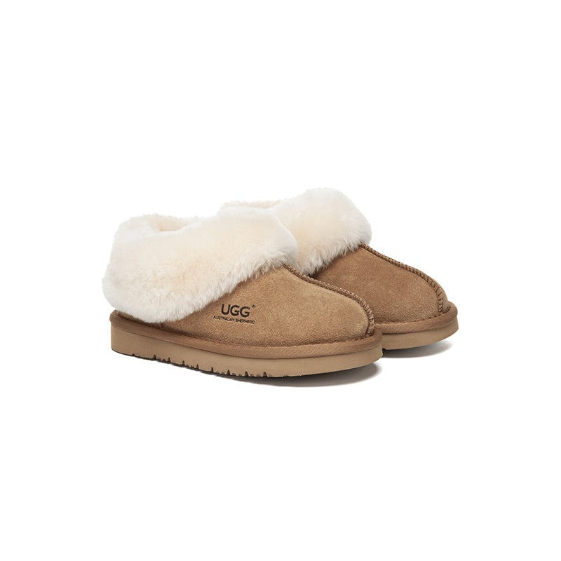 AUSTRALIAN SHEPHERD® UGG Slippers Kids Sheepskin Wool Ankle Homey - UGG EXPRESS