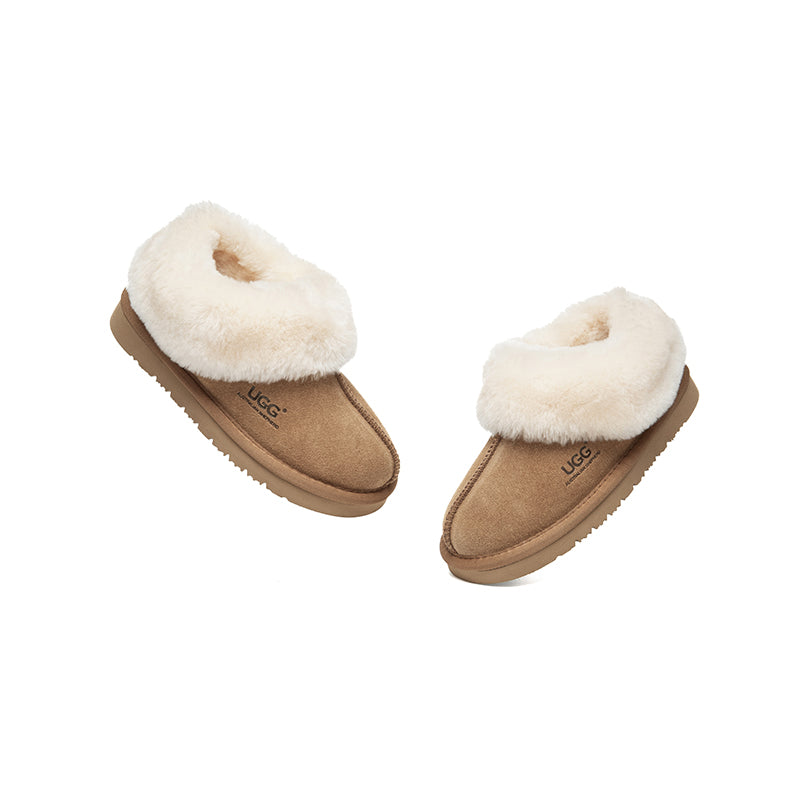 AUSTRALIAN SHEPHERD® UGG Slippers Kids Sheepskin Wool Ankle Homey - UGG EXPRESS