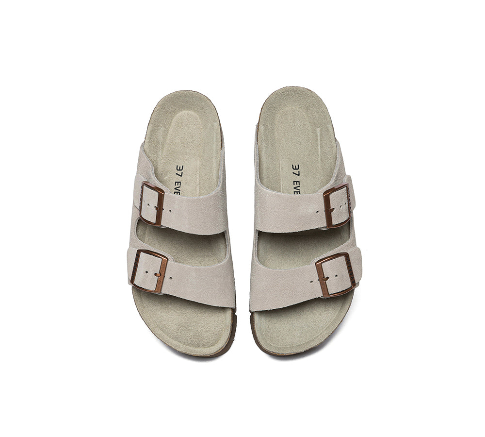 Adjustable Strap Embossed Slip-on Platform Summer Sandal Slides