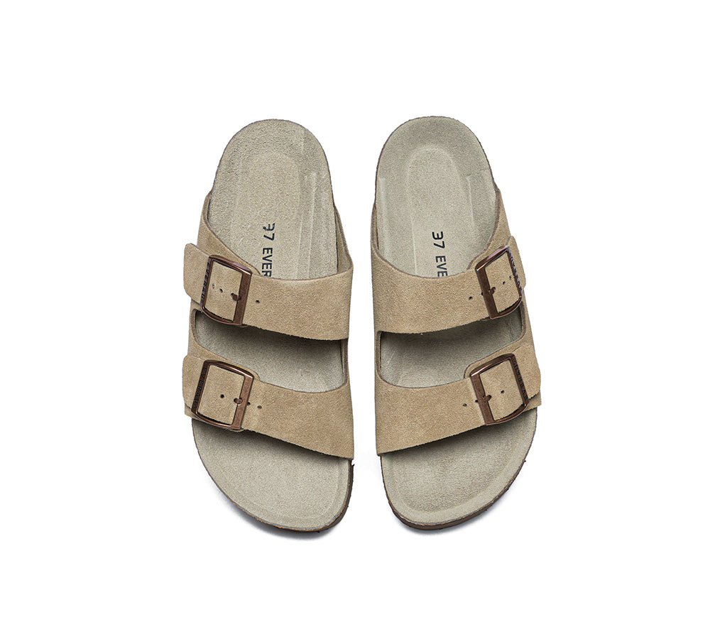 Adjustable Strap Embossed Slip-on Platform Summer Sandal Slides