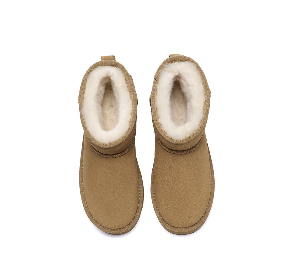 UGG Boots Sheepskin Wool Ultra Mini Ankle Platform Rommie