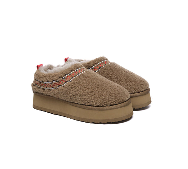 AUSTRALIAN SHEPHERD?? UGG Slippers Sheepskin Wool Plush Ankle Platform Madge - UGG EXPRESS