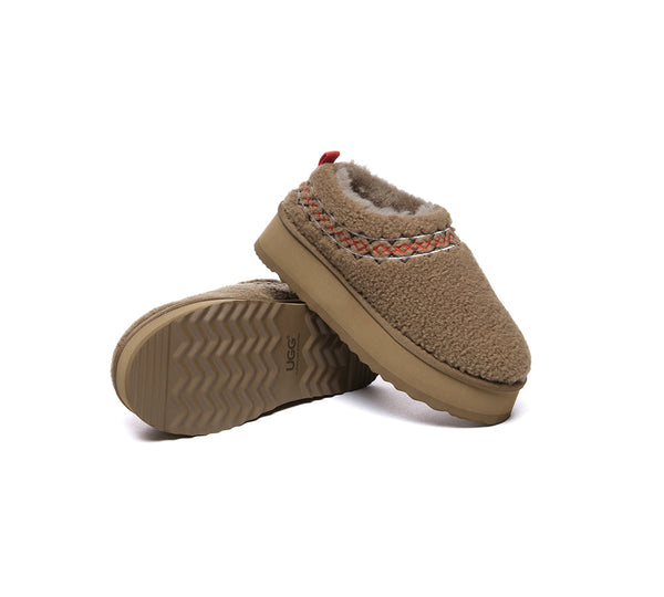 AUSTRALIAN SHEPHERD?? UGG Slippers Sheepskin Wool Plush Ankle Platform Madge - UGG EXPRESS