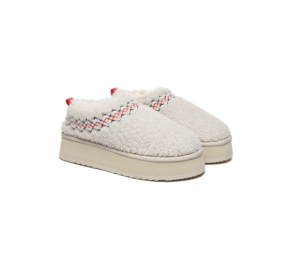 AUSTRALIAN SHEPHERD?? UGG Slippers Sheepskin Wool Plush Ankle Platform Madge - UGG EXPRESS
