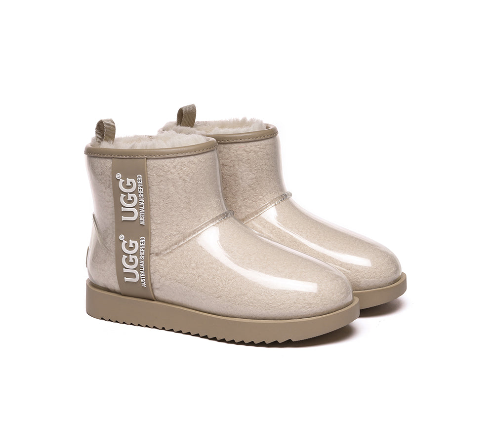 UGG Boots Women Clear Waterproof Shearling Coated Classic Ankle Boots