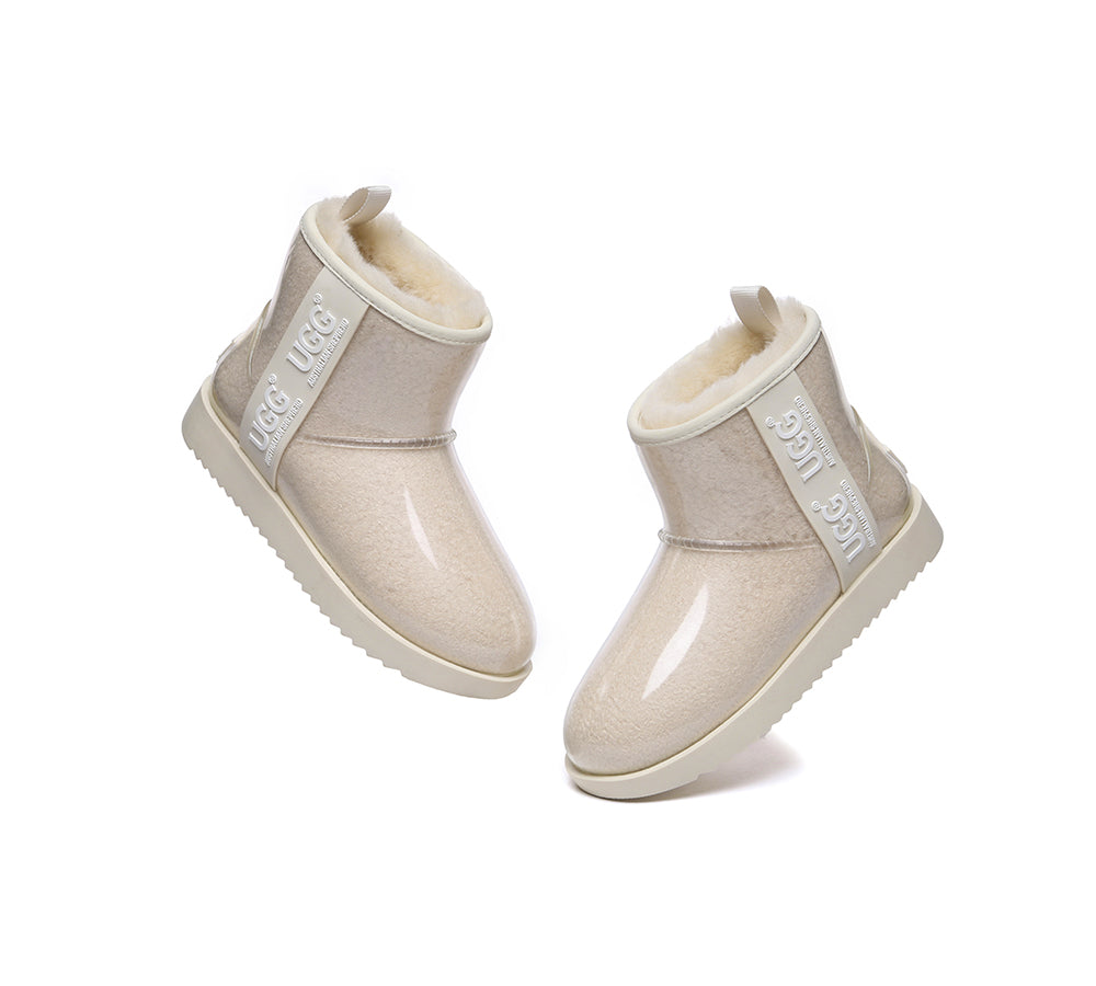 UGG Boots Women Clear Waterproof Shearling Coated Classic Ankle Boots