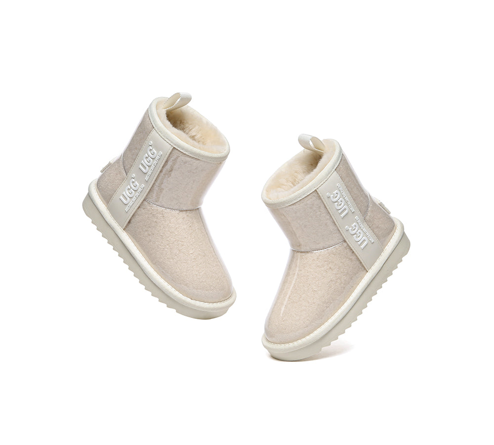 Kids Ugg Boots Clear Waterproof And Shearling Coated Classic