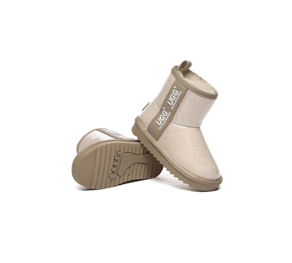 Kids Ugg Boots Clear Waterproof And Shearling Coated Classic