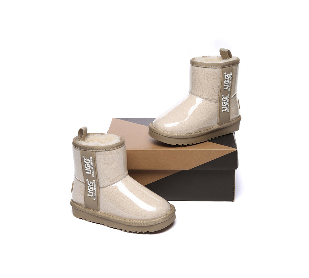 Kids Ugg Boots Clear Waterproof And Shearling Coated Classic