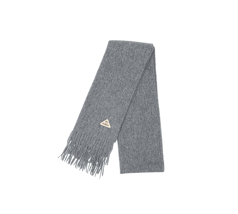 100% Wool Plain Scarf Eva