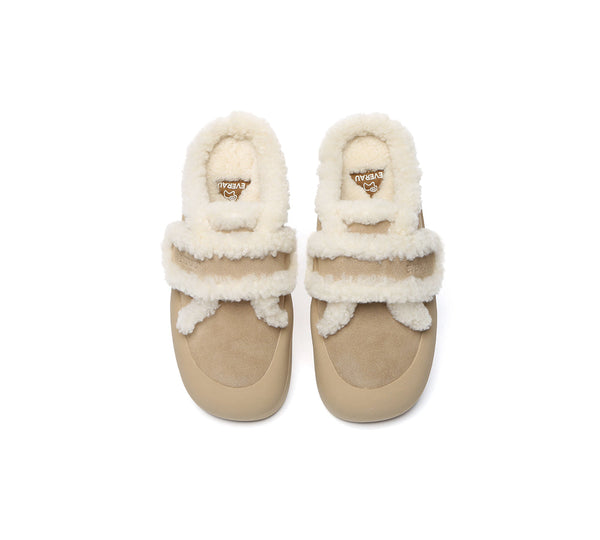 EVERAU® UGG Slippers Women Shearling Stacia