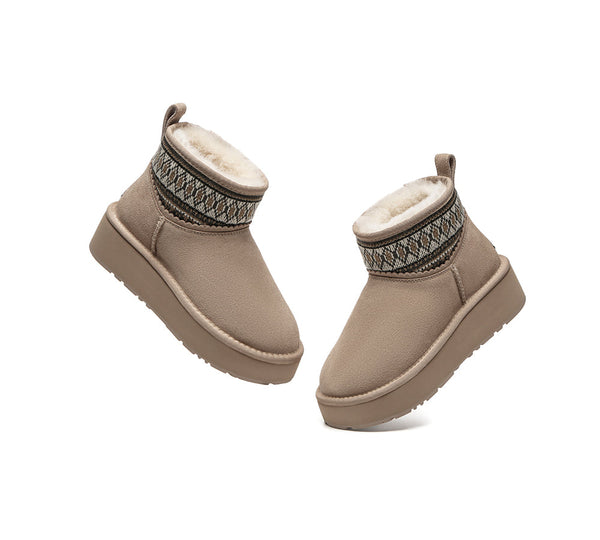 EVERAU® UGG Boots Woven Platform Grantlee