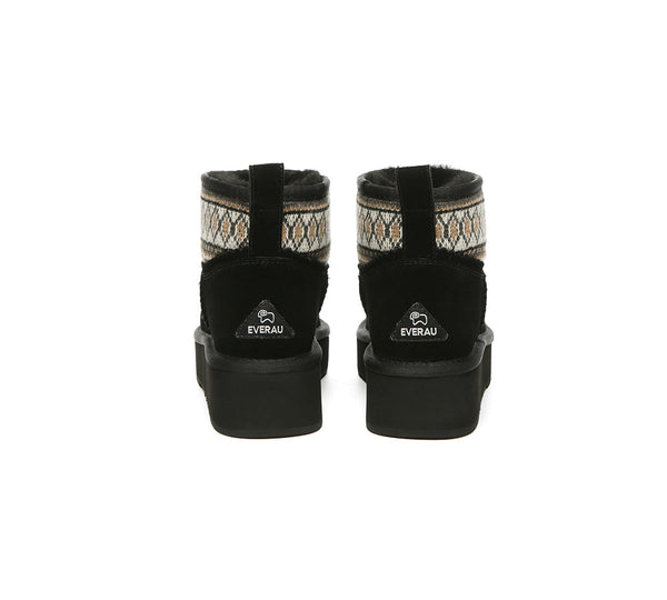 EVERAU® UGG Boots Woven Platform Grantlee