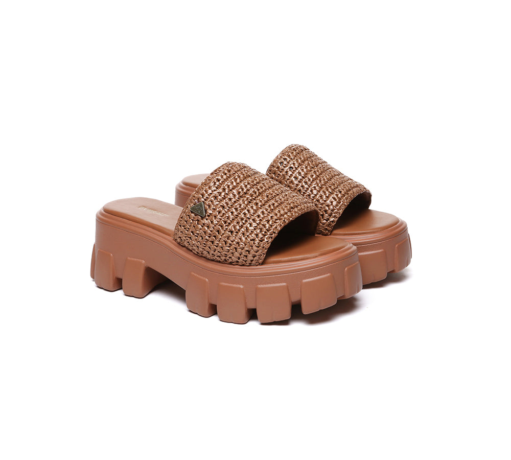 Women Woven Chunky Platform Sandals