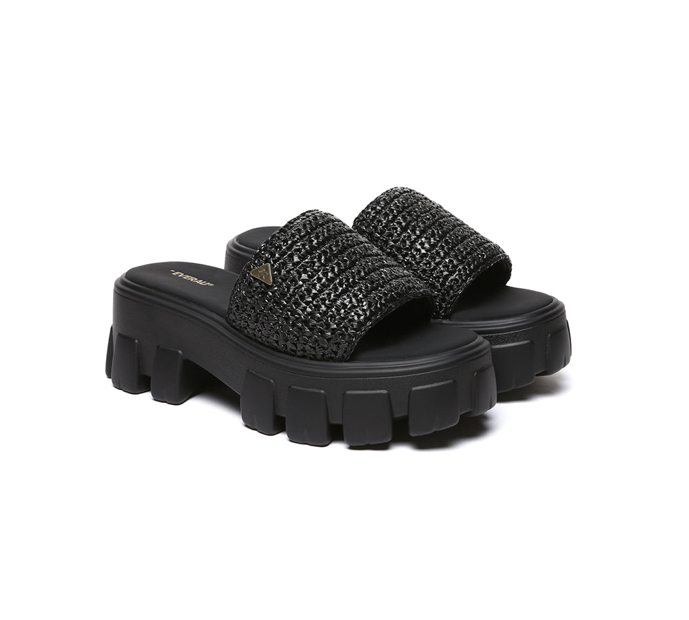 Women Woven Chunky Platform Sandals