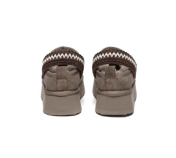 EVERAU® UGG Slippers Kintted Platform Maeve