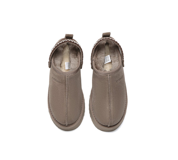 EVERAU® UGG Slippers Kintted Platform Maeve