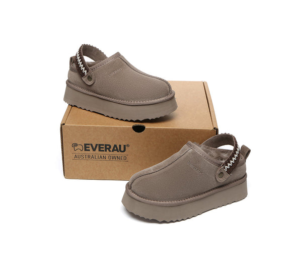 EVERAU® UGG Slippers Kintted Platform Maeve