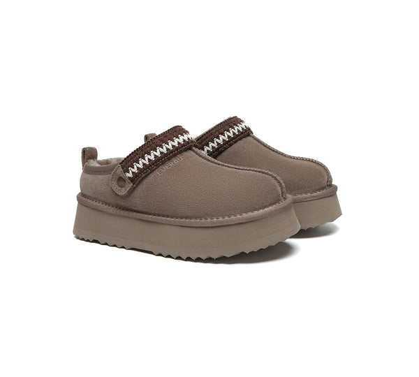 EVERAU® UGG Slippers Kintted Platform Maeve