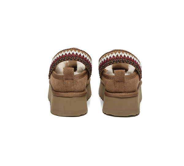 EVERAU® UGG Slippers Kintted Platform Maeve